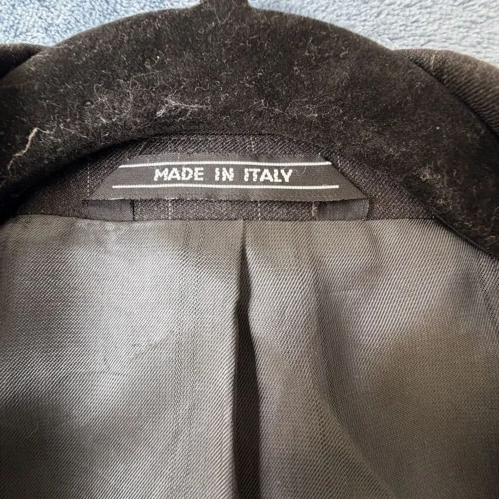 Gianni Benardi 54R Mens Blazer Super 120s Wool Angelico Italy Gray Pinstripe